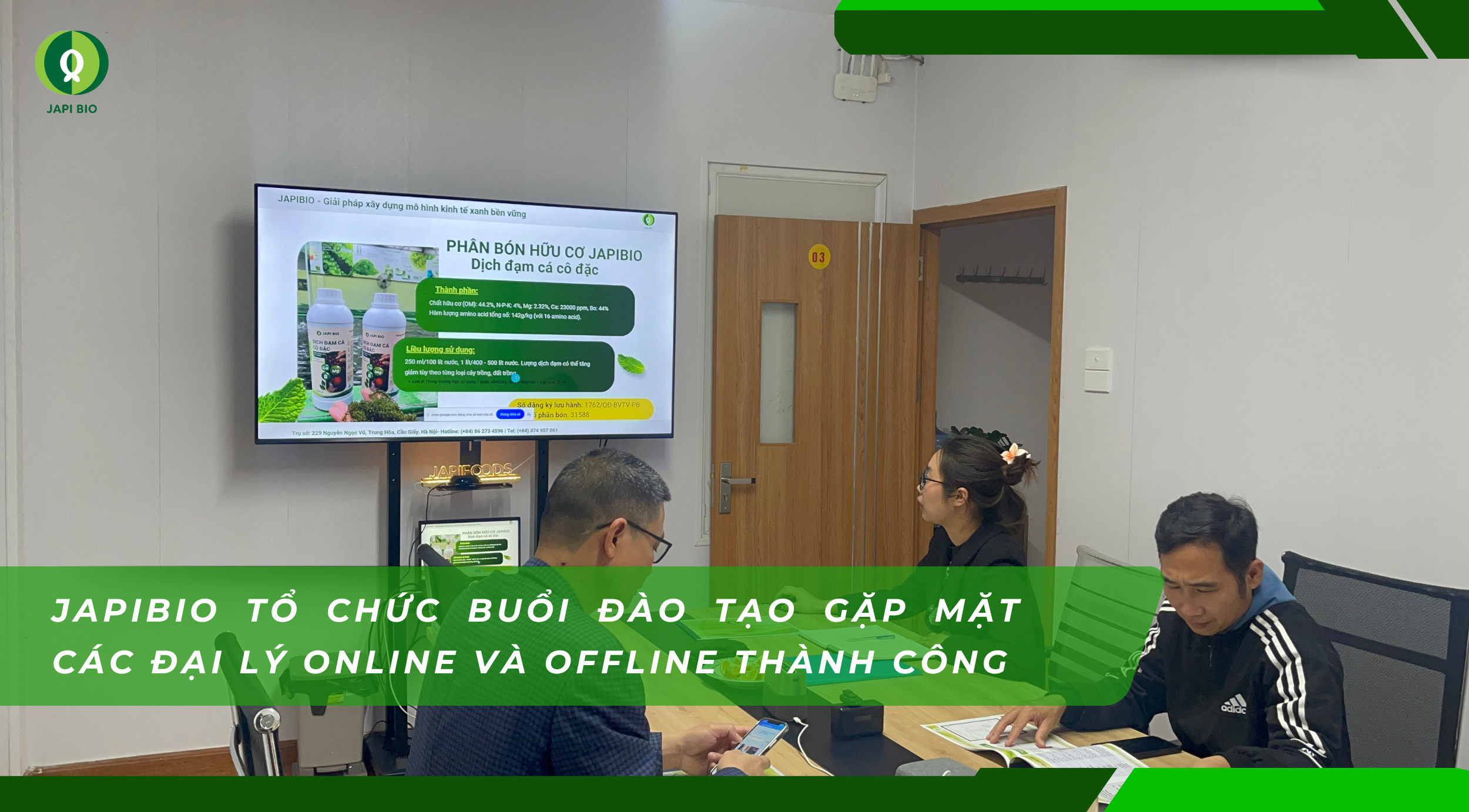 JapiBio Tổ Chức Buổi Đào Tạo Gặp Mặt Các Đại Lý Online và Offline Thành Công
