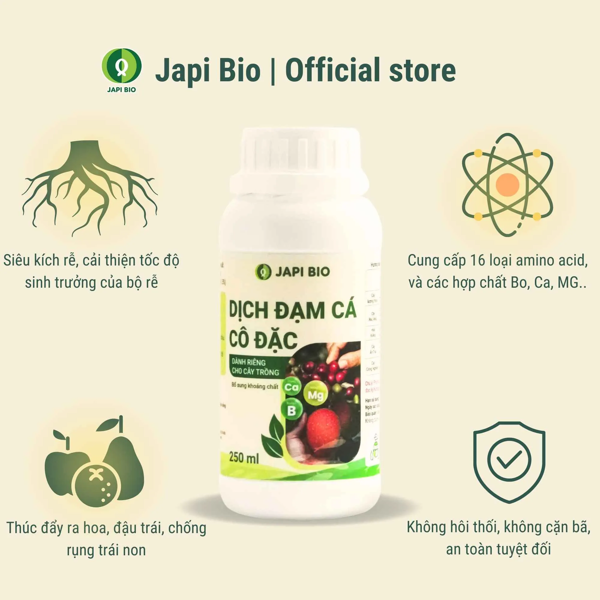 dam-ca-amino Japi-Bio-chai-250ml
