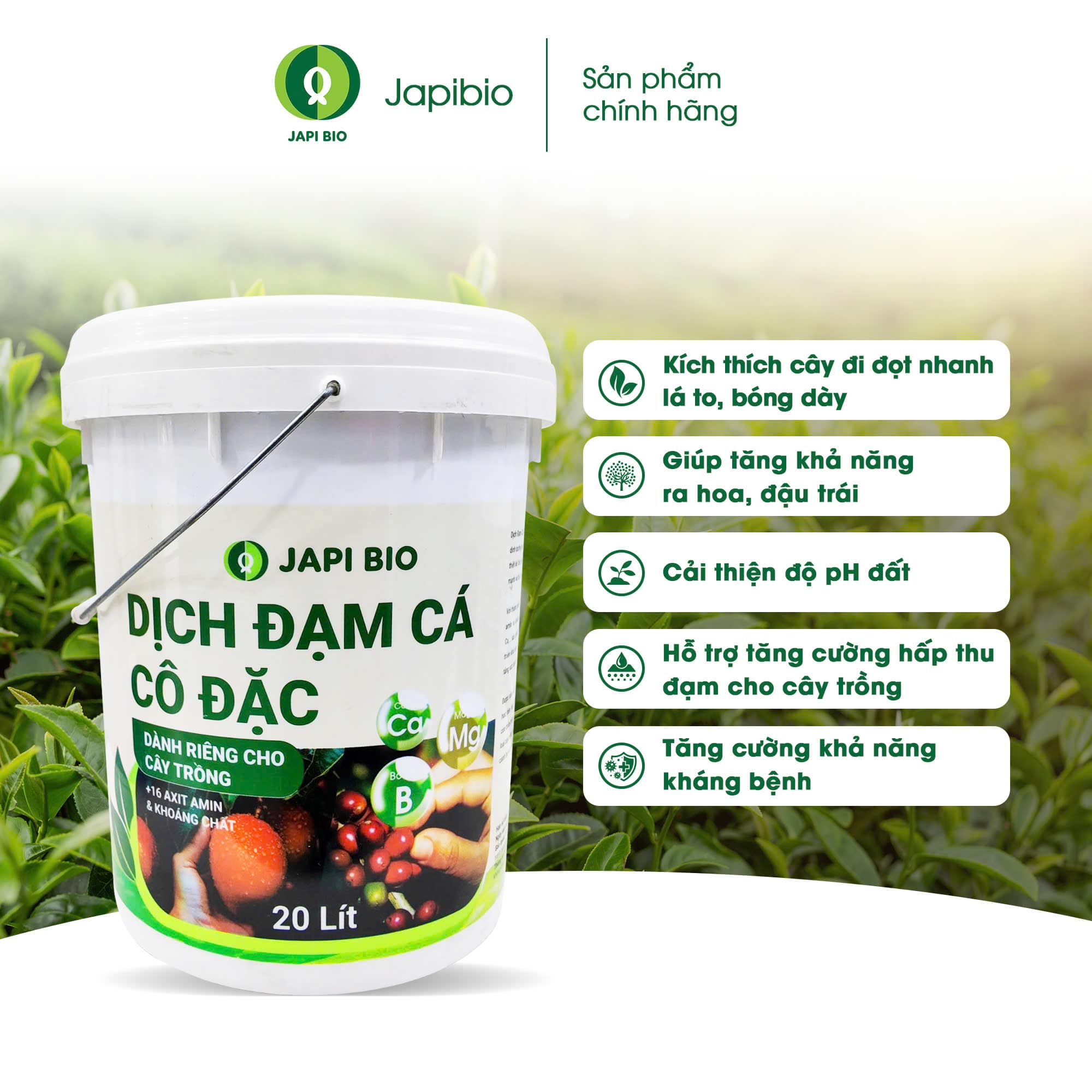 dam-ca-amino đạm cá amino japi bio can 20 lít
