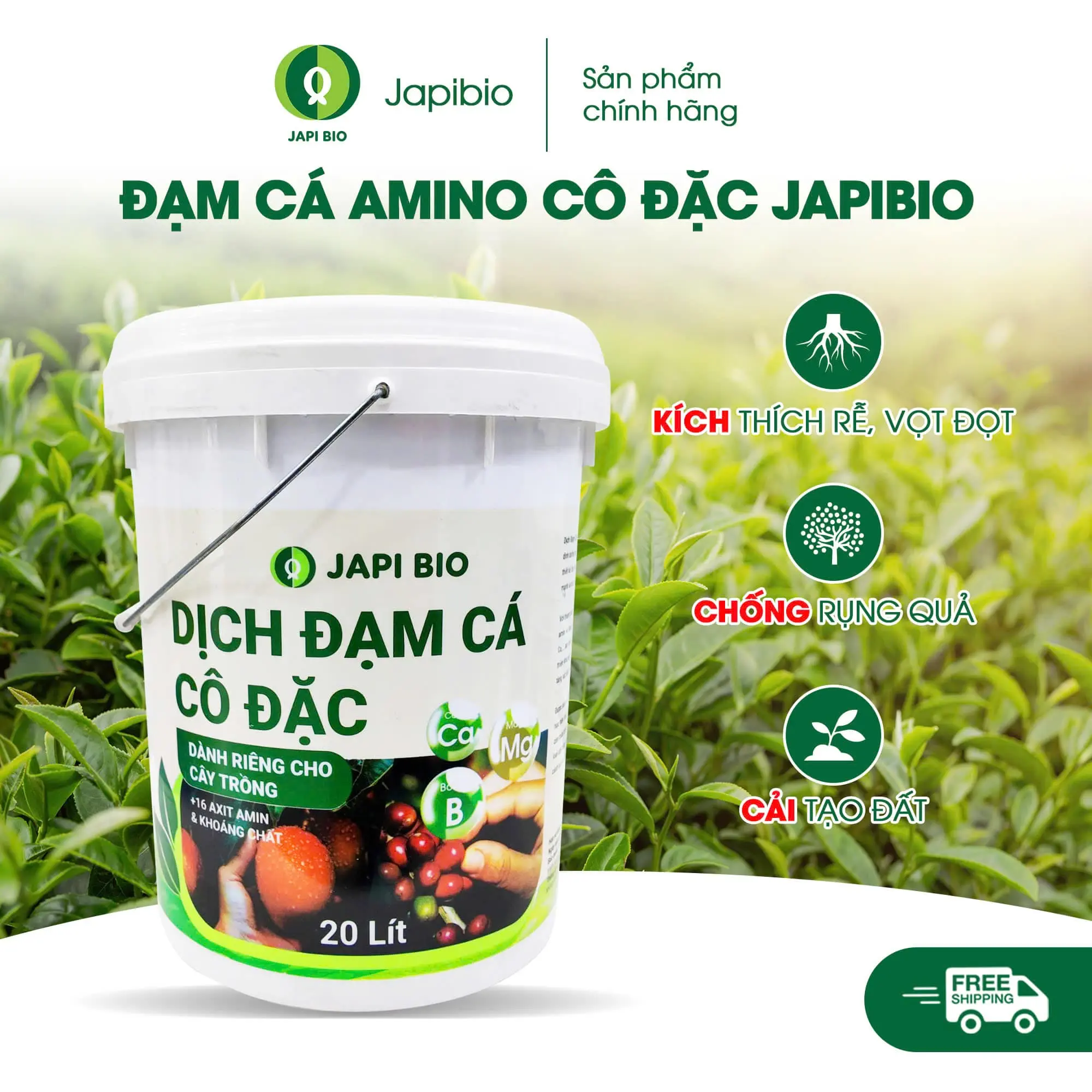 đạm cá amino japi bio can 20 lít