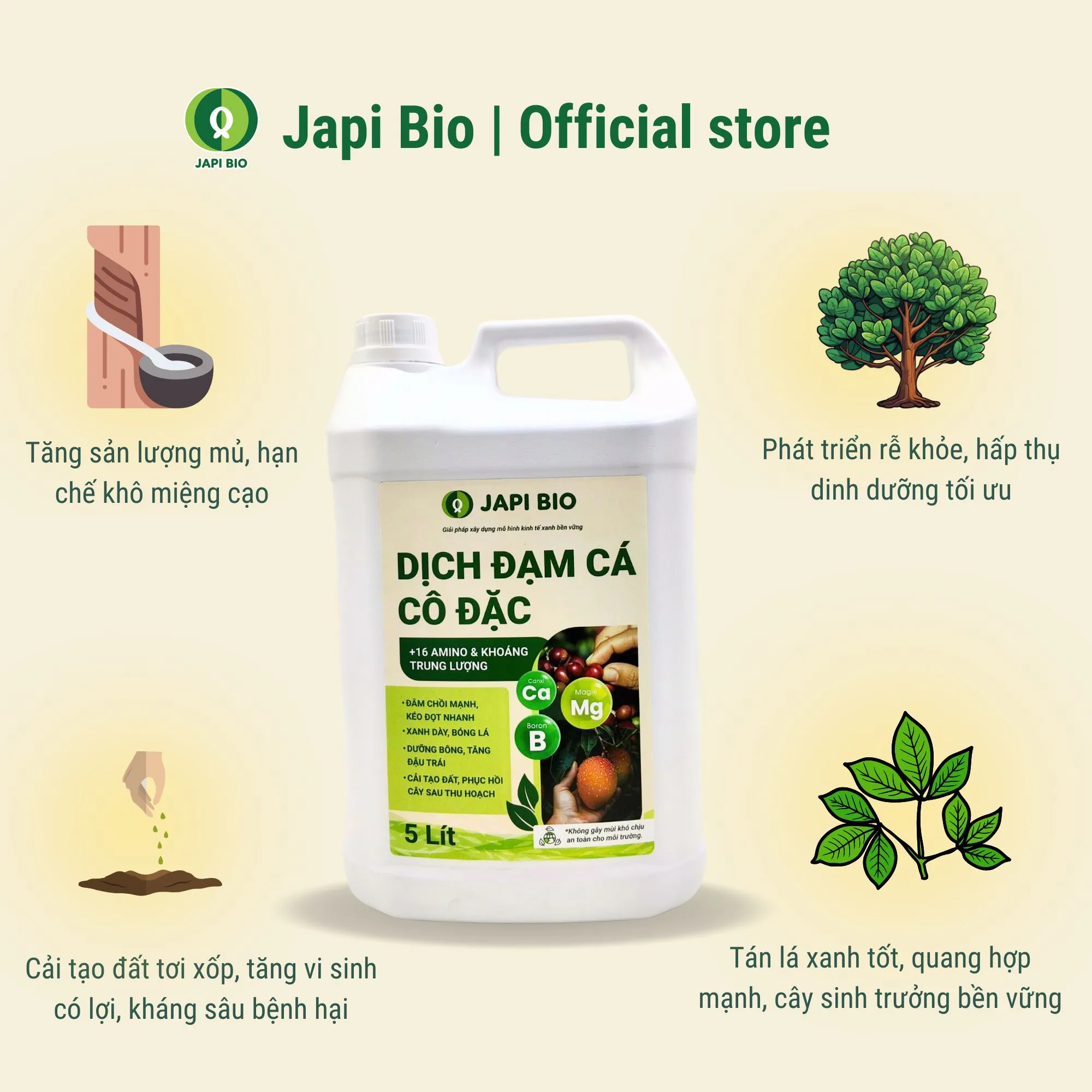 dam-ca-amino phân bón cây cao su