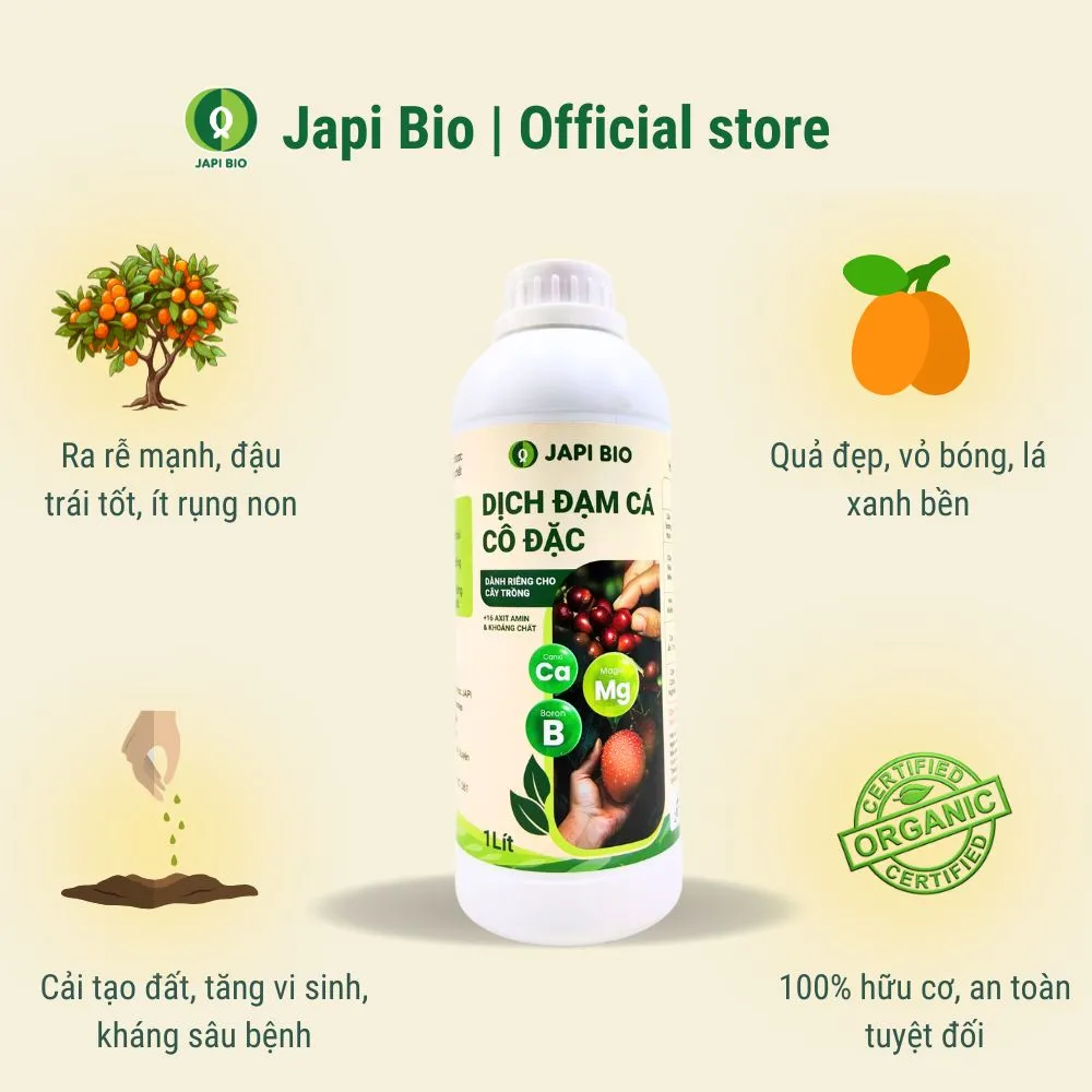 dam-ca-amino phân bón quất- đạm cá japi bio