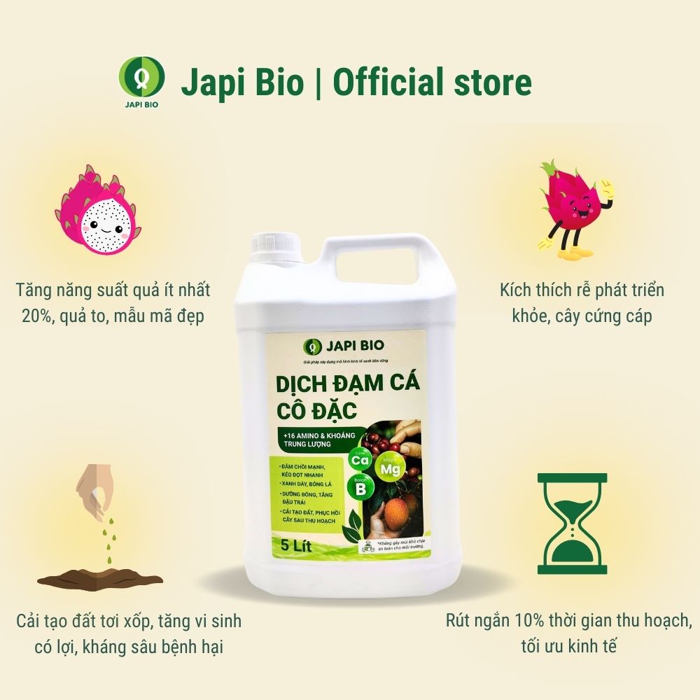 dam-ca-amino Phân bón thanh long - đạm cá amino japi bio