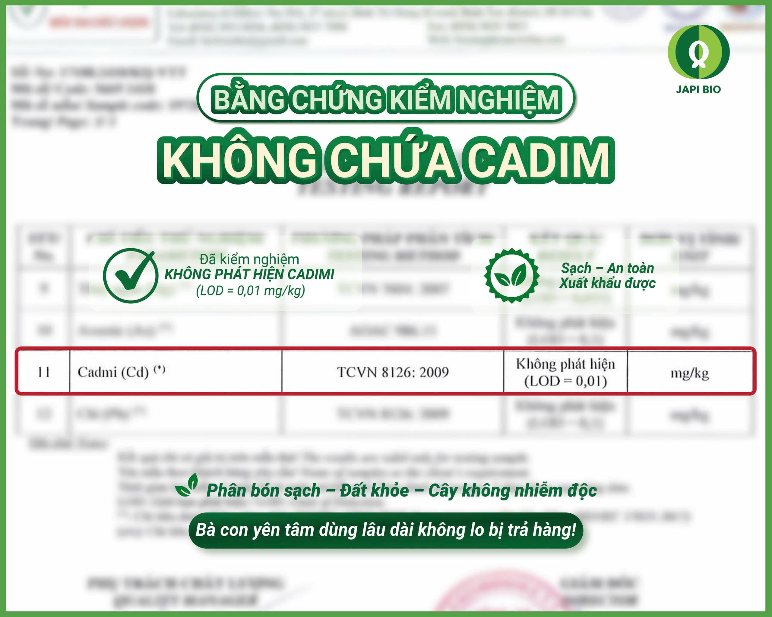 dam-ca-amino sầu riêng nhiễm cadimi